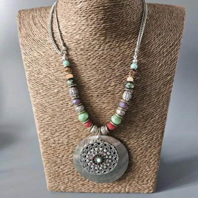 Collar colgante vintage M&S mezcla cuentas Foto 1 de 4