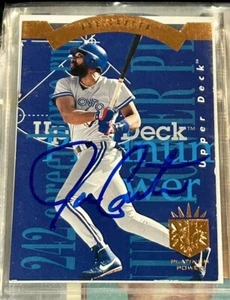 Joe Carter 1994 SP Platinum Power Die-Cut Signature Signed Autograph AUTO TTM - Picture 1 of 2