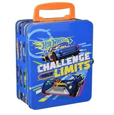 Hot Wheels Cars Collecting Case Die Cast vehicles Storage Carry Tin Holds 18 Car - Image 1 of 4