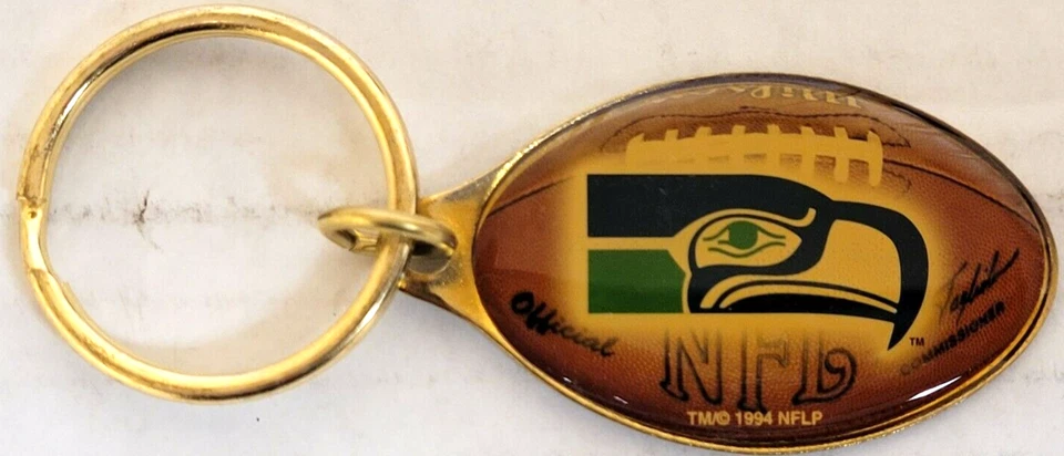NFL Seattle Seahawks Metal Keychain, NEW (Oval) (Lot of 6) - Image 1 of 1