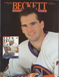 VTG. -DECEMBER  1993 BECKETT HOCKEY MONTHLY #38 - PIERRE TURGEON - Bild 1 von 2