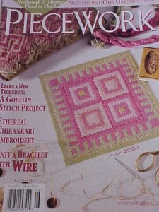 Piecework Magazine May June 2003 Knitting Embroidery Needlepoint Cross Stitch - Picture 1 of 9