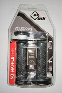 ODI V2 Lock-On No-Waffle Grip System BLACK Motorcycle Handles NEW IN PACKAGE - Picture 1 of 2