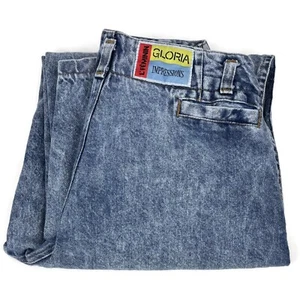 Vintage Gloria Acid Wash Jeans Size 7 Womens Denim High Waist Mom 24x28 Sz - Picture 1 of 12