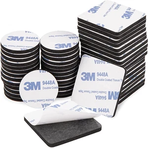 50Pcs Heavy Duty Double Sided Foam Tape Strong Pad Mounting Adhesive Tape,Black - Picture 1 of 12
