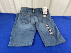 NEW Ariat Womens Jeans SIZE 32L Arrow Fit Mid Rise Straight MAINE - Picture 1 of 5