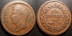 Monaco - Honoré V - 1 décime 1838 MC Qualité - Imagen 1 de 1