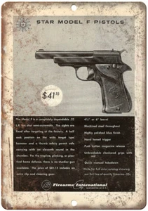 Firearms International Star Model F Pistols 12" x 9" Reproduction Metal Sign - Picture 1 of 1