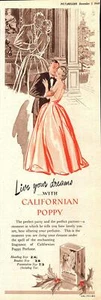 1949 Advert for CALIFORNIAN POPPY Perfume #2 Vintage Original Ephemera Print Ad - Picture 1 of 1