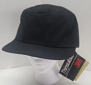 Seltene Vintage 1989 Thinsulate 3M Gore-Tex Mütze schwarz Hergestellt in den USA Größe Small NEU Neu mit Etikett! - Bild 1 von 13