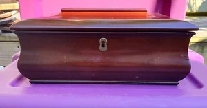 Vintage Bombay Jewelry Box no Key Dark Wood 1998 Excellent Velvet Lined - Picture 1 of 9