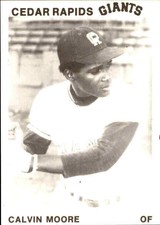 1975 Cedar Rapids Giants TCMA #29 Calvin Moore Compton California Gonzaga Card