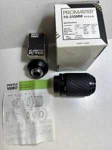 ProMaster 70-210MM Camera Lens For Pentax k Camera & KC Adaptor - Picture 1 of 8