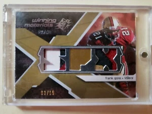 Frank Gore 2008 SPx patch 03/15 Plus 2005 Rookie Threads - Picture 1 of 4