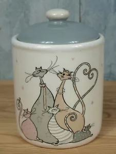 Keksdose Dose Katze Katzen-Familie Plätzchendose Vorratsdose Höhe 14 cm Grau - Bild 1 von 7