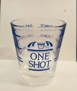 Vintage “One Shot” Measuring Shot Glass Liquor Espresso Shot Glass 1.5 oz - Picture 1 of 11