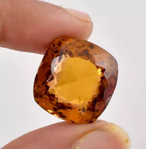 Pietra Preziosa Ametrina Naturale Bicolore 21x20mm Impeccabile 46,40 Ct (Certificata GIT) - Foto 1 di 7
