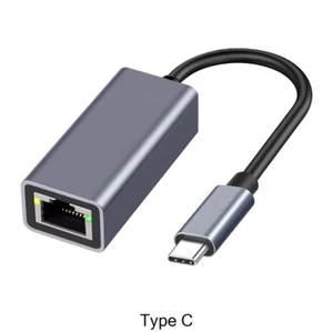USB-C auf Ethernet Adapter-Kabel Gigabit LAN Netzwerk-Adapter Typ C zu RJ45 - Bild 1 von 8