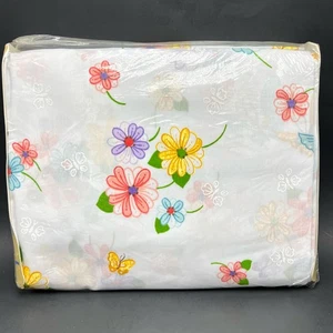 Vintage 3-teiliges Twin Bettwäsche Set Thomaston Melanie Flower Power Schmetterling Retro - Bild 1 von 7