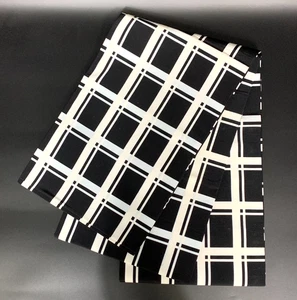 Kimono japonés Nagoya Obi blanco y negro a cuadros diseño moderno - Imagen 1 de 11