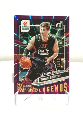 #'d /99! Tiago Splitter 2023-24 Donruss EuroLeague Purple Holo Laser #'d 52/99 - Image 1 of 2