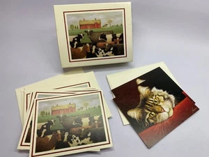 Tarjetas de notas LANG American Cat Cows Lowell Herrero de colección - 8 tarjetas - Imagen 1 de 5