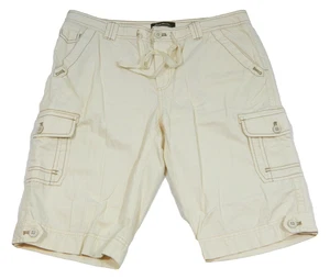 Women's Cargo Shorts NEW Eddie Bauer Ivory Tag 12 measured Size 32 - Picture 1 of 3