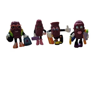 Calrab California Raisins Hardees Serie 4 Figuren Spielzeug 1991 Vintage Toy Lot 4 - Bild 1 von 10