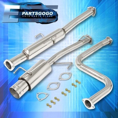 For 92-96 Honda Prelude BB S/S Catback Exhaust System + 4.5" Muffler Tip GODSNOW - Image 1 of 4