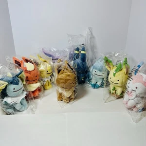 Ditto Eevee Eeveelution Full Plush Set 9 Plush w/ Tags Pokemon Center Sealed - Picture 1 of 3