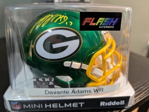 Davante Adams Green Bay Packers signed handsigniert Flash Mini Helm Coa - Bild 1 von 3
