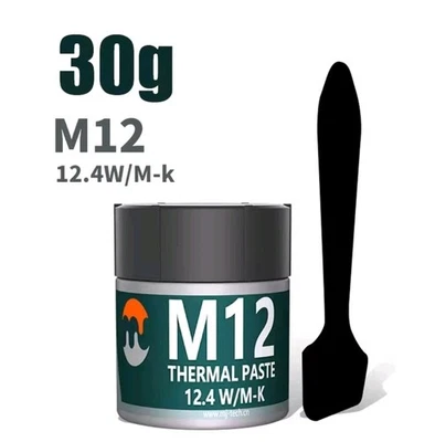 Pâte Thermique M12 Haute Performance – 12,4 W/MK - Pot 30g + Spatule - Photo 1/4