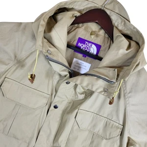 Chaqueta de Campo The North Face Etiqueta Púrpura Rara Para Hombres L Beige Con Capucha Vendedor de EE. UU. - Imagen 1 de 9