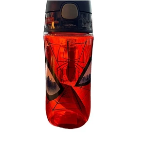 Thermoskanne 16 oz. Kinder Funtainer Kunststoff Trinkflasche Ausgießer Deckel Spiderman - Bild 1 von 6