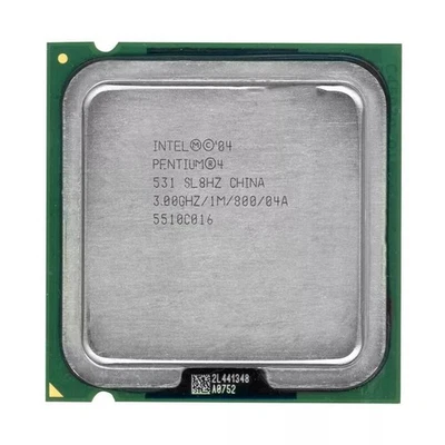 PC CPU LGA 775 INTEL PENTIUM 4 531 3.00GHZ SL8ZZ LGA775 PROCESSOR SOCKET COMPUTE - Image 1 of 4