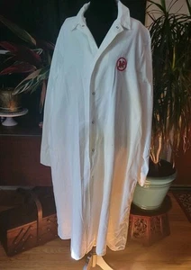 Vintage 1960's A&P Grocery Butcher Shop Uniform Coat 2 Great For Halloween As Is - Picture 1 of 11
