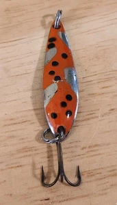 Cuchara Acme Fiord vintage.  Puntos naranjas/negros. - Imagen 1 de 4