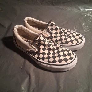 Vans Off the Wall Herren Schachbrett schwarz Slipper Skateboard Schuhgröße M 7 W 8,5 - Bild 1 von 9