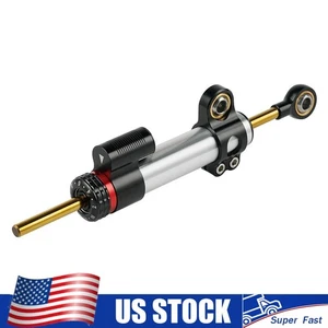 Adjustable 10" Motorcylce Steering Stabilizer For Kawasaki Honda BMW Suzuki US - Picture 1 of 6