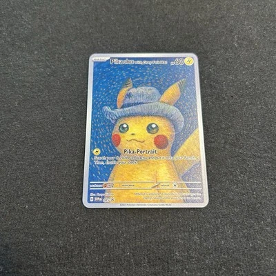 ⚡️Gold Metal Pikachu with Grey Felt Hat Fan Art Card Collectible/Gift/Display⚡️ - Image 1 of 2