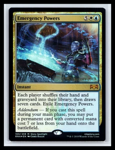 MTG Emergency Powers 169 Ravnica Allegiance Prerelease Promo Foil Mythic Rare NM - Picture 1 of 2