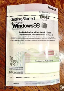 Microsoft Windows 98 Second Edition Full Operating System New Sealed - Picture 1 of 8