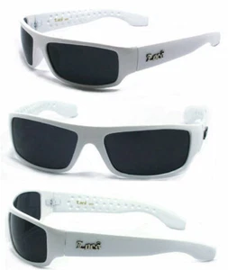 GAFAS DE SOL GANGSTER OG LOCS GAFAS DE MOTOCICLISTA EE. UU. MARCO BLANCO UV400 - Imagen 1 de 4