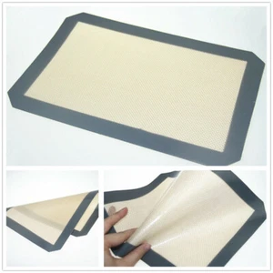 2Pcs Silicone Baking Mats Non-Stick Oven Liner Sheet Reusable Rolling Mat Set - Picture 1 of 4