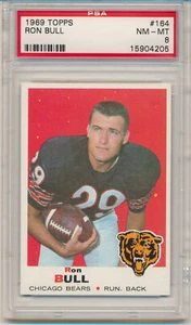 1969 Topps Football Ron Bull (#164) PSA8 PSA - Picture 1 of 2