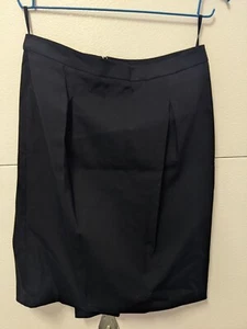 NWT Costume National Dress Skirt Knee Length 94% Wool Back Slit Black Size 42 - Picture 1 of 3