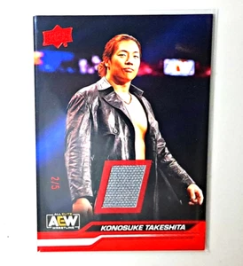 Upper Deck 2024 AEW KONOSUKE TAKESHITA! /5 RELIQUIE RED MAT! - Foto 1 di 2