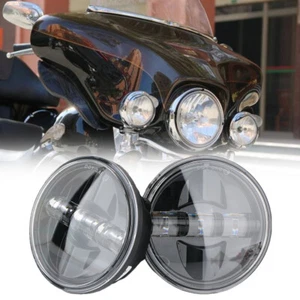 2pcs 4.5'' LED Passing Light Fog Lamp For Harley Davidson Motorcycle Universal - Picture 1 of 8