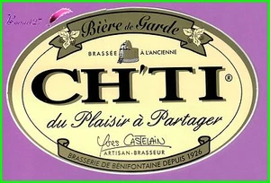 Ancien Autocollant BIERE DE GARDE Beer CH'TI Yves Castelain Bénifontaine 1926 - Imagen 1 de 1