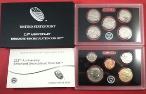 2 X 225th Anniversary Enhanced Uncirculated Coin Set - Picture 1 of 2